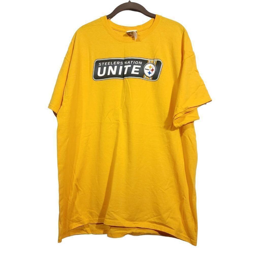 Steelers Tshirt Size Xl GoldYellow Majestic Tag 2018 Season Excellent Condition 